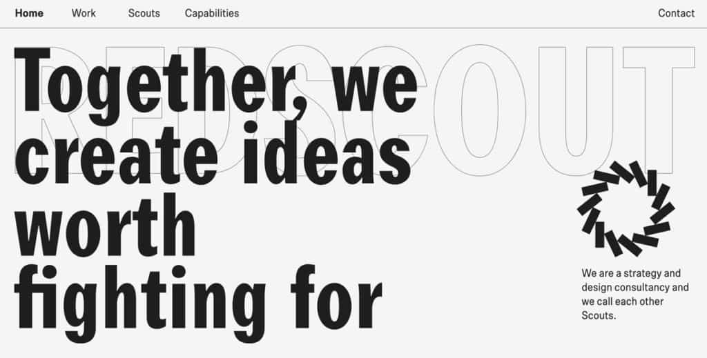 Typography Web Design Example