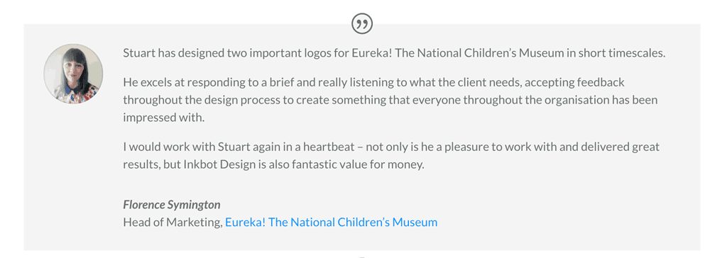 Inkbot Design Testimonials