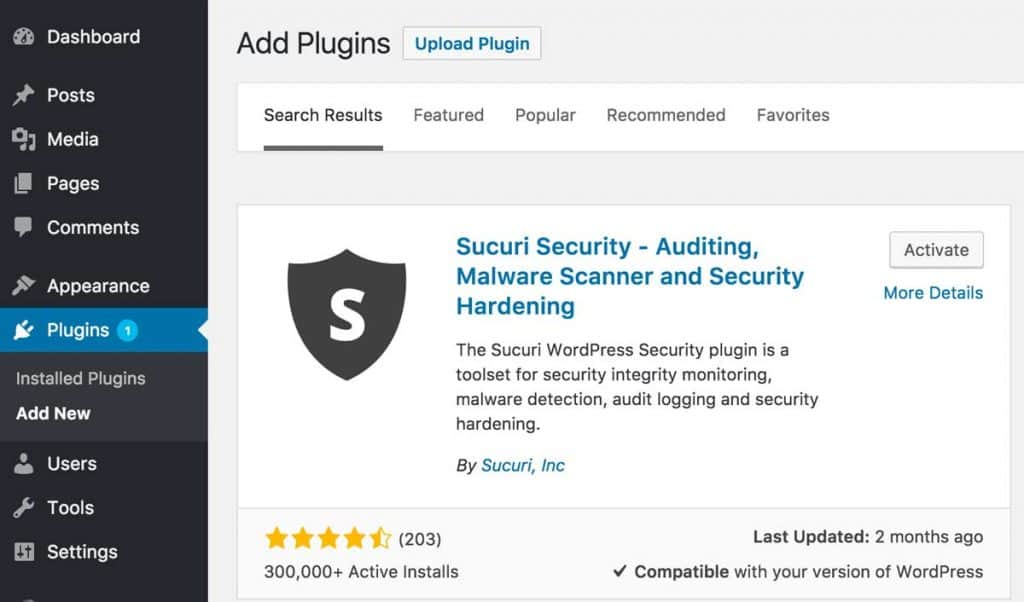 Sucuri Security Plugin For WordPress
