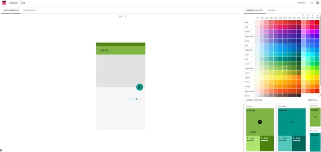 Google Colour Tool For App Design