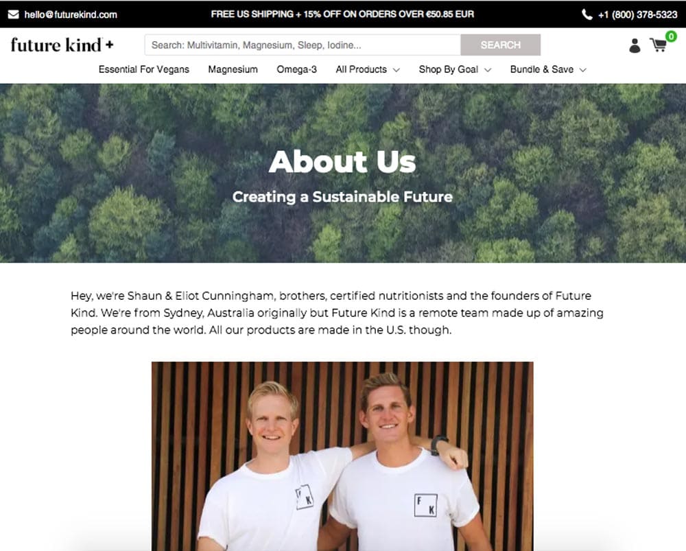 Example Of A Good About Us Page Branding