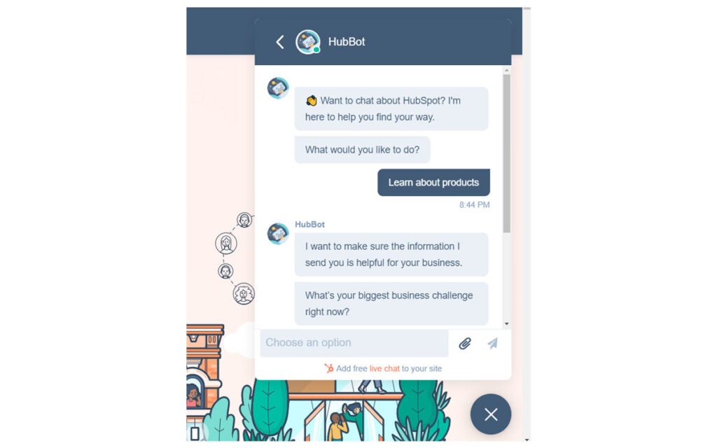 Hubspot Chatbot Example