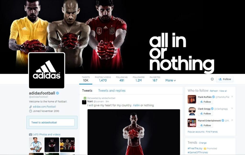 Adidas Social Media Marketing Example