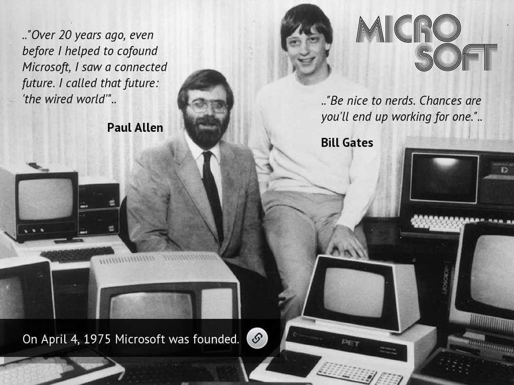 Microsoft Brand History 1975