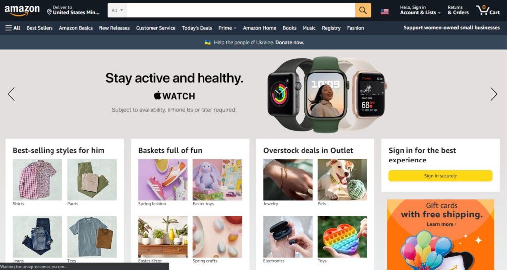 Amazon Website Design Inspiration