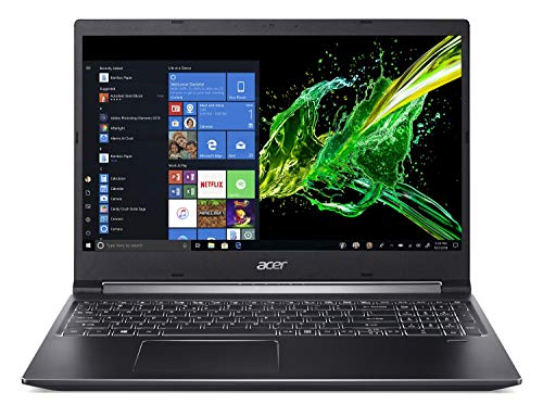 Acer Aspire 7 Laptop, 15.6' Full HD IPS Display, 9th Gen Intel Core i7-9750H, GeForce GTX 1050 3GB, 16GB DDR4, 512GB PCIe NVMe SSD, Backlit Keyboard, A715-74G-71WS