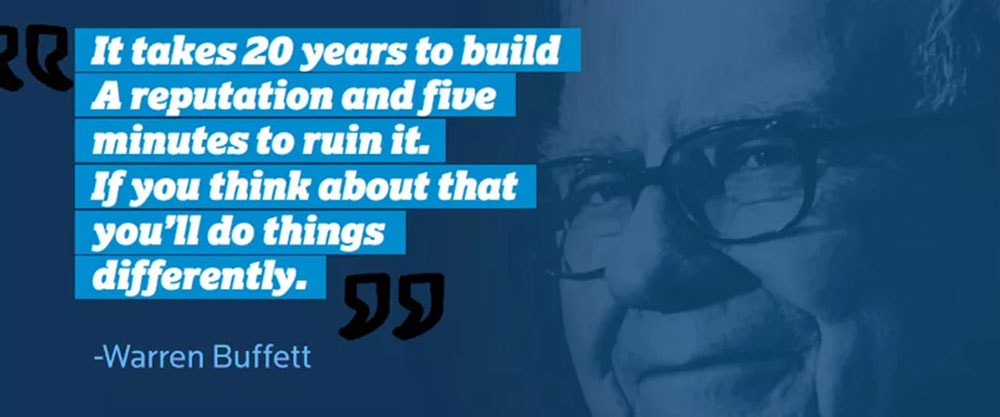 Brand Reputation Quote Warren Buffet