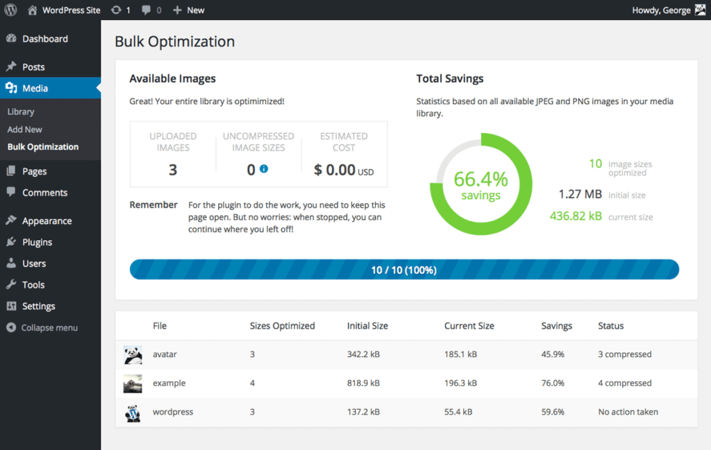 Compress Images In WordPress